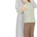 Mother Son Embrace Sculpture, Hand-Painted Mom & Son Figurine for Cherishing Maternal Bond, Memorial & Gifting on Mother's Day/Birthday/Christmas
