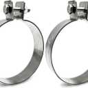 Universal Exhaust Band Clamp, 304 Stainless Steel Muffler Bracket for Slip on Exhaust Motorcycle 2.7 inch (70 mm, 2 Pack)