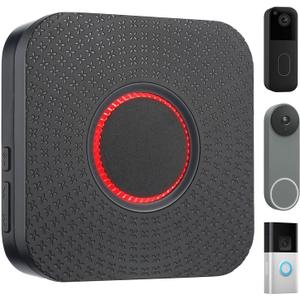 Smart Wireless Doorbell Chime, Compatible with Ring & Blink & Google Nest Video Doorbell, No Wiring, No Range Limits, 5 Volumes, 32 Chimes, Easy Setup