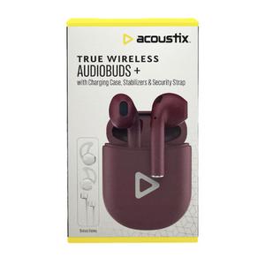 Acoustix True Wireless AudioBuds+, Burgundy
