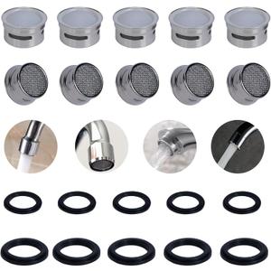 LYWBYZ Faucet Areator,10Pcs Flow Restrictor Plug-In Faucet Aerator Replacement Parts,For Bathroom or Kitchen Sink