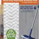 Bona Sweeping Pads for Multi-Surface Floors - 24 Refills - Heavy-Duty & Disposable Pads - XL Microfiber Pads Sweep Away Dust, Dirt, & Pet Hair