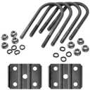 SPARKWHIZ U Bolt Kit for 5,200-7,000 lbs. 3" Round Trailer Axle, 7 1/8" Long, 1/2" Diameter, 3" Thread Pitch, for 1.75 or 2" Trailer Springs