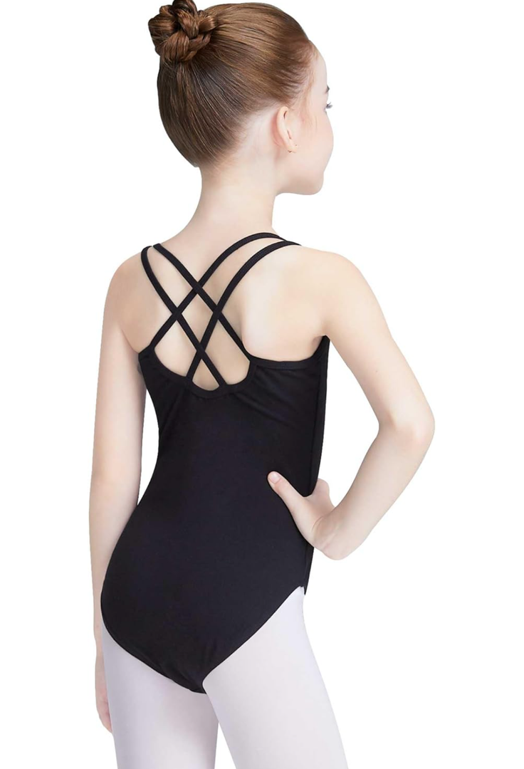 Daydance Toddler Kids Girls Camisole Leotards for Ballet, Double Breast Dance Bodysuit, Size 130