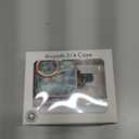 Inesore with Safety Lock for AirPods 4 Case,Clear Floral Cute AirPod 4th Generation Case for Women Girly with Cleaner Kit and Keychain- Green Daisy Flowers