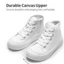 DREAM PAIRS Kids Sneakers Little Boys Girls High Top Canvas Shoes LilLegends CourtStar Casual Walking Shoes (White)