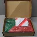 3 Pcs 12 ft Christmas Giant Elf Skeleton Outfit Costume Santa Set Extra Large Shirt and Hat Inflatable Candy Cane for Garden Lawn Outdoor Decor (Skeleton Not Included)