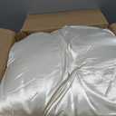 BEDELITE Satin Comforter Set King, 7 PCS Pintuck Bed in A Bag, Ivory White | Smooth and Soft Silky Bed Set, Elegant Room Decor, 15" Deep Pocket, Durable Elastic Corner Straps, Gentle on Hair and Skin