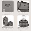 U.S. Traveler Rio Lightweight Softside Rolling Carry-on Suitcase, 2-Wheel Set, Grey