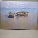 Stupell Industries Two Row Boats at The Shining Shore Painting Canvas Wall Art, 30 x 40, Multi-Color