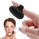 TrelaCo Mini Face Massager Face Massager Tool USB Rechargeable Fingertip Facial Muscle Tightening Anti-Aging Relief Eyes Dark Circles, Eye Puffiness, Fatigue(Black)