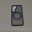 for Samsung Galaxy S25 Case with 360Rotatable Magnetic Ring Stand Compatible with Mag-Safe Military Protection Shockproof Matte Translucent Phone Cases for Samsung Galaxy S25,Blue