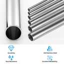 2Pcs 304 Stainless Steel Tubing 1" OD Round Metal Tube Pipe 24" Length
