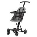 Dream On Me Coast Rider Travel Stroller, Lightweight & Compact Baby Stroller, Theme Park Approved, Book-Folding Design, Adjustable Handle, Soft-Ride Wheels, Converts to Rider & Scooter - Gray