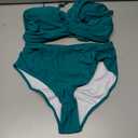 MIYOUJ Womens Bikini Set High Waisted Swimwear Tie Knot High Rise Two Piece Swimsuits Bathing Suits M