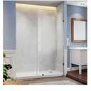 Shower Door, Shower Glass Panel for Open Walk-in Bathroom, Clear Tempered Glass Shower Screen