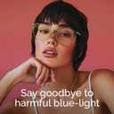 Gaoye Blue Light Blocking Glasses - Trending Round TR90 Frames, Metal Arms, UV400 Protection - Matching Soft Case