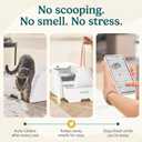 Petcove Self Cleaning Automatic Litter Box for Multi Cat Open Top/Quiet Operation 45 dB/Odor Control/Dual Anti-Pinch Safety/Easy App Control with Ultra Fast 5 GHz Wi-Fi - 20 Count Litter Bags