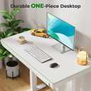 Electric Standing Desk with Drawer, 35" x 20" Whole Piece Tabletop Small Sit Stand Desk, Height Adjustable Desk with Storage & USB Ports, Quick Install Home Office Computer Desk, White