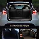TPARTS Trunk LED Light Strip for Tesla Model Y (Including New Model Y Juniper 2025-2026), Silicone Waterproof Intelligent Dual-Color Switchable Interior Lighting Warm & Cool White (3000K&6000K)