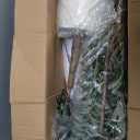 7FT Artificial Olive Tree with Lights & Planter, Tall Faux Olive Plant