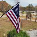 AMZFLAG Cotton American Flag 3x5 ft Embroidered Soft Cloth US Flags for 250th Anniversary, Heavy Duty American Cotton Flags for Outside America Flag with 2 Brass Grommets