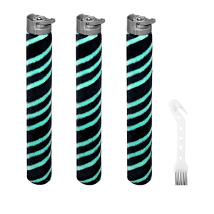 Janedtcyy HZ4002 HZ4000 Soft Brush Roller Replacement Parts Compatible with Shark POWERDETECT UltraLight Corded Stick Vacuum with DuoClean Detect, 3 Brushrolls, 1 Cleaning Brush, 566CU4000