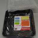 TeamFar Square Baking Pan, 8Inch Cake Tin with Lid with Stainless Steel Core & Nonstick Coating, for Baking Roasting Serving, Non-toxic, Easy to Release & Clean- (1 Pan + 1 Lid) (Black)