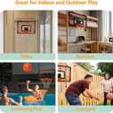 Mini Indoor Basketball Hoop for Kids, Over Door Basketball Toy with LED Electronic Scoring & 3 Balls, Anti-Impact Backboard, Basketball Toys Gifts for 6 7 8 9 10 11 12 Year Boys Adults Bedroom Office