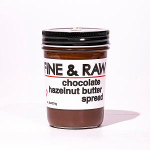Fine & Raw Chocolate Hazelnut Butter Spread 8 Ounce  Clean Ingredients, Vegan, and Organic Chocolate Hazelnut Spread, Healthy Chocolate Hazelnut Spread (Chocolate Hazelnut)