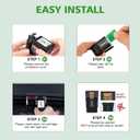 Ink 63 XL 63XL Black for HP 63 HP63 Ink Cartridges for HP Printers for Envy 4520 4512 4516 Officejet 5260 5252 3830 3833 4655 5255 Deskjet 1112 2130 3630 3634 Printer (Black, 2-Pack)