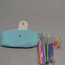 MECHEER Crochet Hooks 12 Sizes Crochet Hook Set, 51 Pack Yarn Crochet Kit for Beginners, Knitting Needles with Ergonomic Handles for Arthritic Hands, Crochet Needle Kit with Blue Case for Crocheters