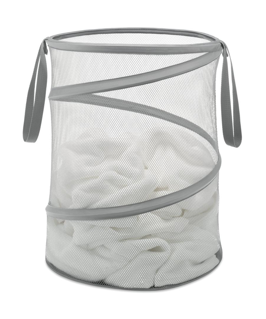 Whitmor Collapsible Laundry Hamper -15-Inch - Paloma Gray
