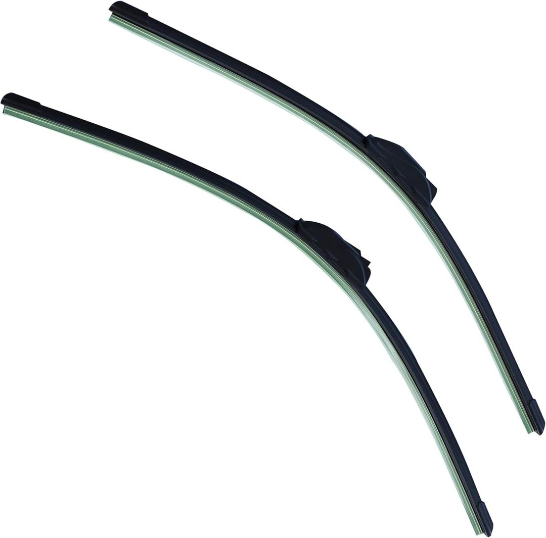 SANRILY U Hook 21" 21" Windshield Wiper Blades Replacement for Jaguar XK XK8 1996-2006 XK XKR 2006-2015 All Weather Rubber Front Wiper Blades Set (Pack of 2)