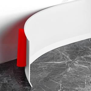 Flexible Baseboard Molding Trim 4 Inch Self-Adhesive Vinyl Wall Base Peel and Stick Cove Base Rubber Wall Baseboard Moulding Trim (200Ft, White)