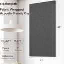 Olanglab Acoustic Panels 2 Pack, 48''x24'' Large Sound Panels, Fabric Wrapped Sound Proof Foam Panels for Walls, Sound Absorbing Panels for Recording Studio Acoustical Treatments (Dark Gray)