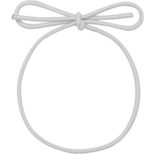 Pre-Tied Stretch Loops with Bows from Elastic Ribbon - 120pcs Metallic Elastic Cord for Boxes Bows Tags Gift Elastic Wrapping Crafts Cord String (White, 6inch)