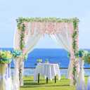 Sggvecsy 6Pcs Wisteria Garland Artificial Flowers Garland Fake Hanging Wisteria Vines Rattan Silk Hanging Flower Vines for Home Garden Outdoor Wedding Arch Party Ceremony Total 35.4Ft (Pink)