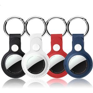 2 x Compatible with AirTag Holder Case with Keychain, 4 Pack Protective Cases Cover Tags GPS Tracker Item Tag Finders Accessories for Keys, Bags, LuggageBlack/White/Red/Blue