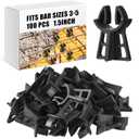 Hoolerry 100 Pcs Snap Rebar Chairs Plastic Heavy Duty Spacer Fits Bar Sizes 3-5 Plastic Rebar Concrete Stand, Heavy Duty Solid Construction Anti Rust
