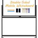BSTPCOO Magnetic Dry Erase Board with Stand, Double-Sided 36"x24" White Board with Stand, Mobile Whiteboard Rolling Whiteboard on Wheels for Kids & Adults, 2 Eraser, 10 Markers, 12 Magnets
