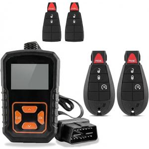 Simple Sync DIY Remote Key Fob Replacement Kit Compatible with Dodge Ram 1500 2500 3500 (2013-2017) - FCC ID: GQ4-53T, Includes 3 & 4-Button Pads, No Pro Tools Require