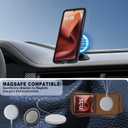 2 x ASAPDOS Genuine Leather Folio Magnetic Case for Motorola Razr 2025 Ultra [Compatible with MagSafe],Built-in Screen Protector and Thin Slim Protective Case Cover Brown