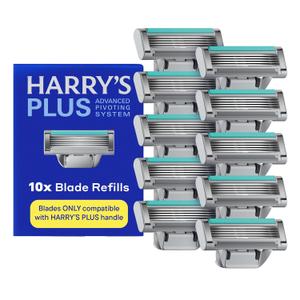 HARRY'S PLUS: Razor Refills - 10 Razor Blade Cartridges - Compact Cartridge Design for Precise Control - Shaving Kit for Men