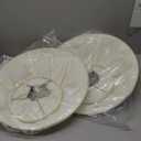 Bell Lamp Shades Set Of 2, Spider Silk Shantung for Table & Floor Lamps, Off White, 8''x16''x11''