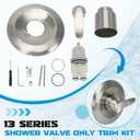 Replacement for Delta Classic 13 Series Single-Function Trim Kit T13010 Shower Handle for Delta R10000 Series Shower Valve Used for Shower Faucet Systems Brushed Nickel (Cartridge included)