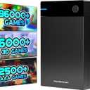 Kinhank 12TB Retro Gaming Hard Drive, Retro Game Hard Drive with 96000+ Classic Games,Retro Game Consoles Portable Game Hard Drive Disk Compatible with Win-7/8/10/11