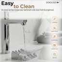 DOXOLOGY Gray Marble Soap Dish Bathroom Organizer - Resin Soap Dish with Rectangular Design 3.7" L x 2.8" W - Self Draining Soap Dishes Keeps Countertop Neat - Marble Look Soap Tray for Sink (Grey)