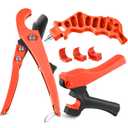 Feekoon Drip Irrigation Tubing Cutter Hole Punch Tool, Irrigation Sprinkler Hose Cutter, 2 in 1 Combination Drip Punch Tool for Garden PE Pipe 16 20mm (Orange)