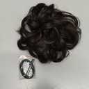 RemeeHi Short Curly Wavy Human Hair Toppers 4.7" x 4.7" Seamless Fluffy Replacement Clip in Hairpiece for Covering White Hair Toupee Wiglet Black